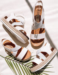 White Senorita Mommy and Me Matching Sandals - LITTLE MIA BELLA