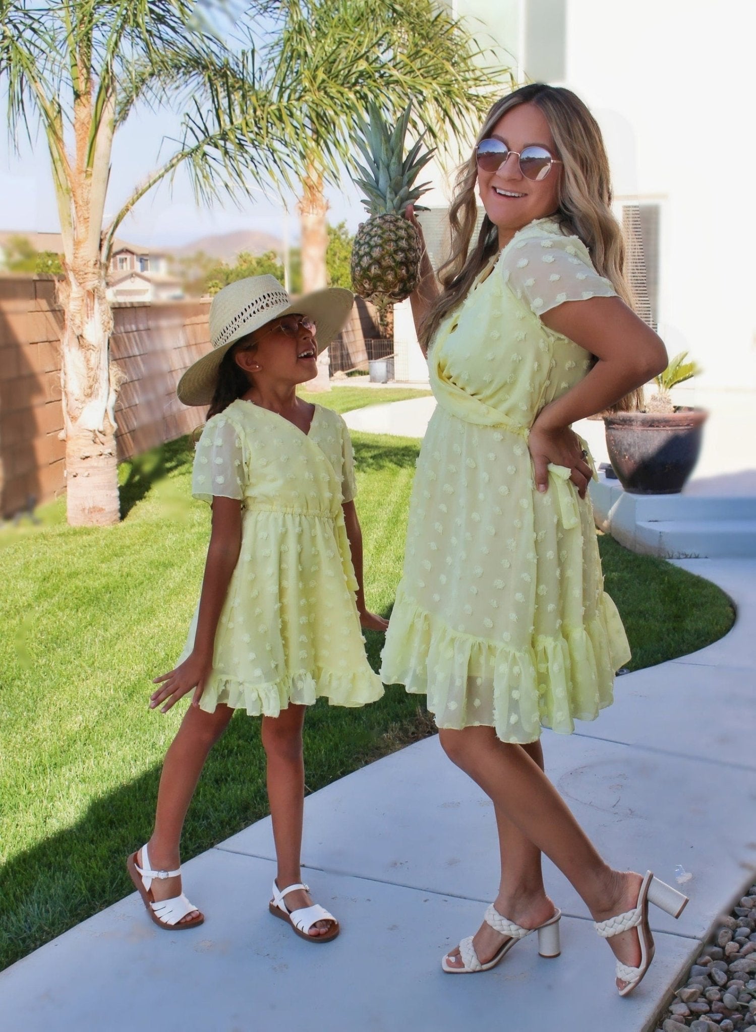 Yellow Lucy's Mommy and Me Dresses, 5T