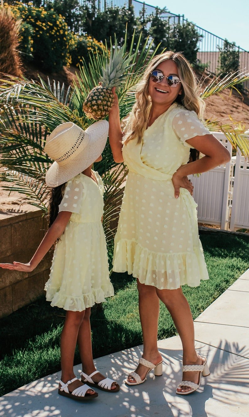 Yellow Lucy's Mommy and Me Dresses | Stylish & Coordinated Yellow Lucy's Mommy and Me Dresses | Stylish & Coordinated